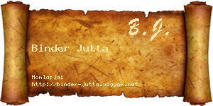 Binder Jutta névjegykártya